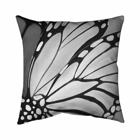 BEGIN HOME DECOR 20 x 20 in. Monarch Wings Closeup-Double Sided Print Indoor Pillow 5541-2020-AN328